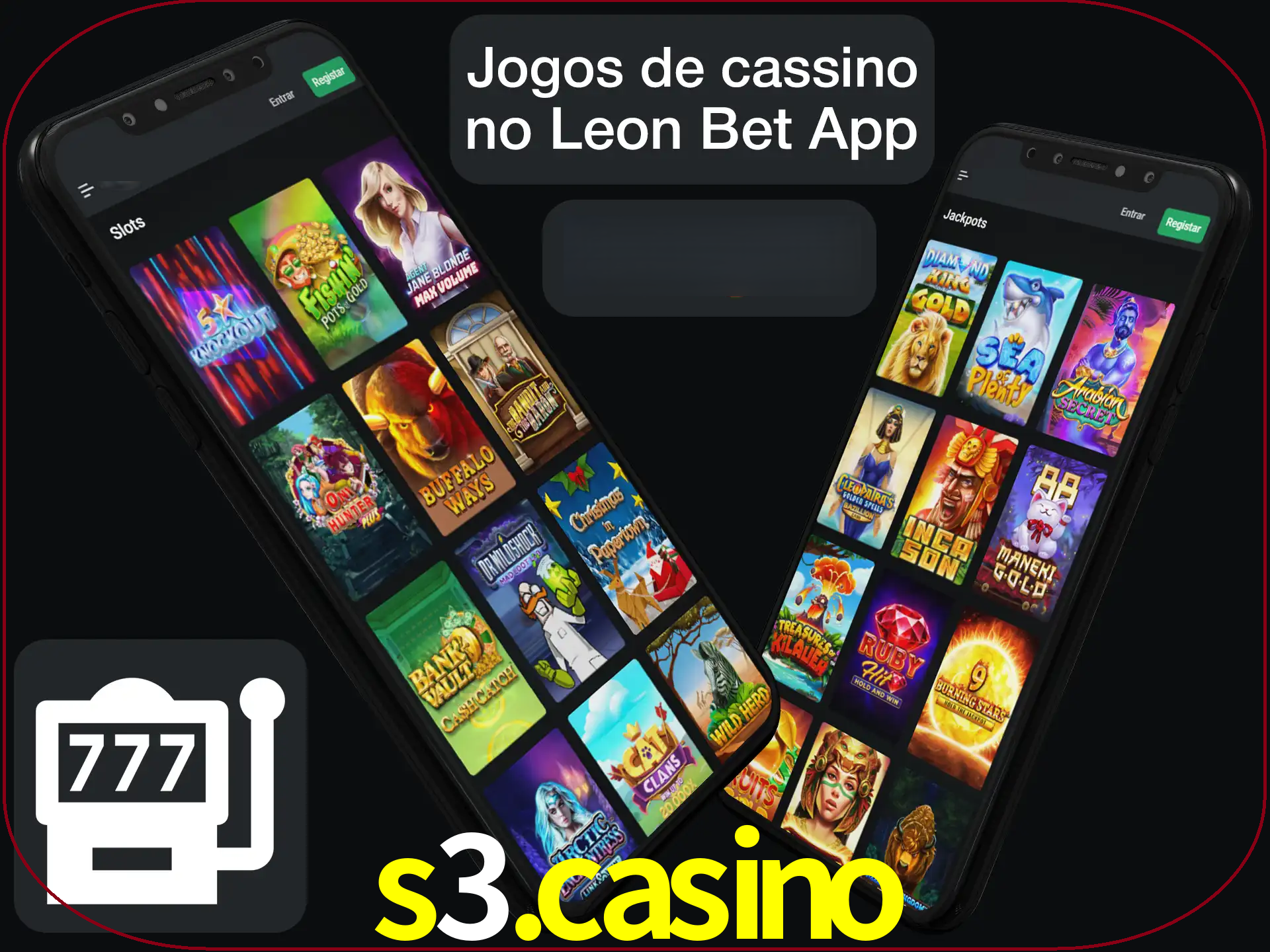 Escolha quais jogos de cassino jogar no app.