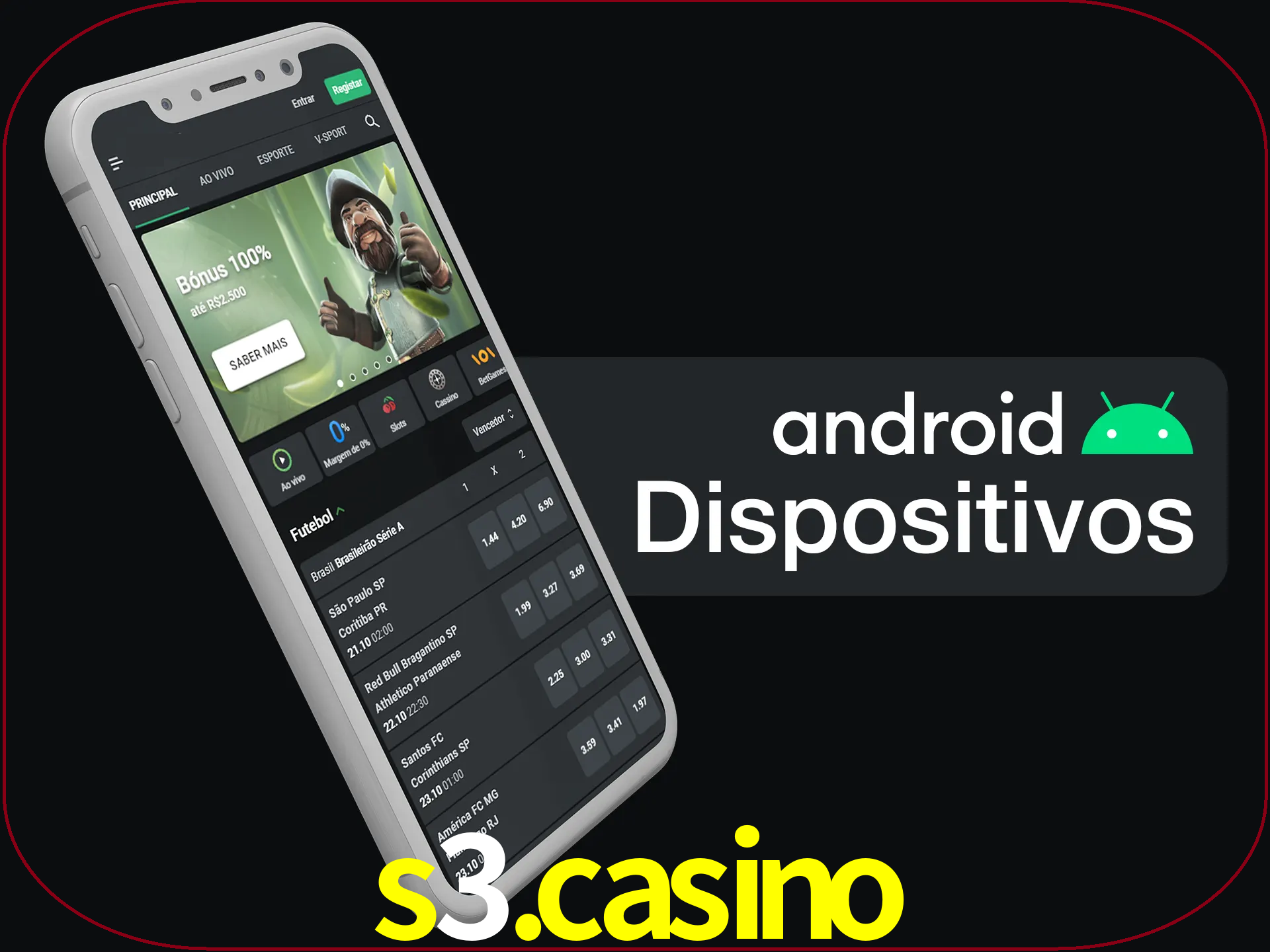O aplicativo suporta a maioria de todos os dispositivos Android.