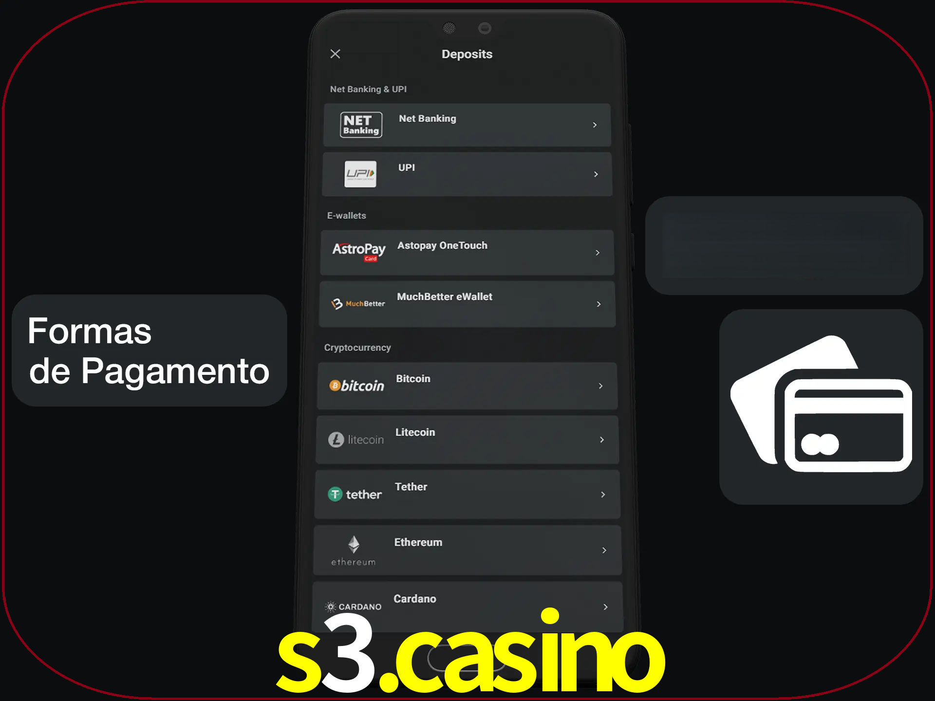 Escolha a forma de pagamento de sua preferência.