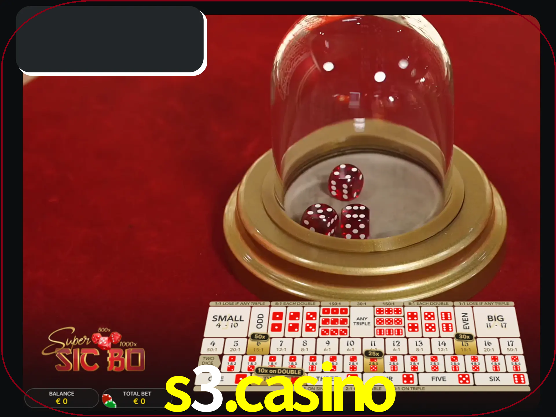 Deixe os dados ao seu lado nos jogos da Sic Bo.