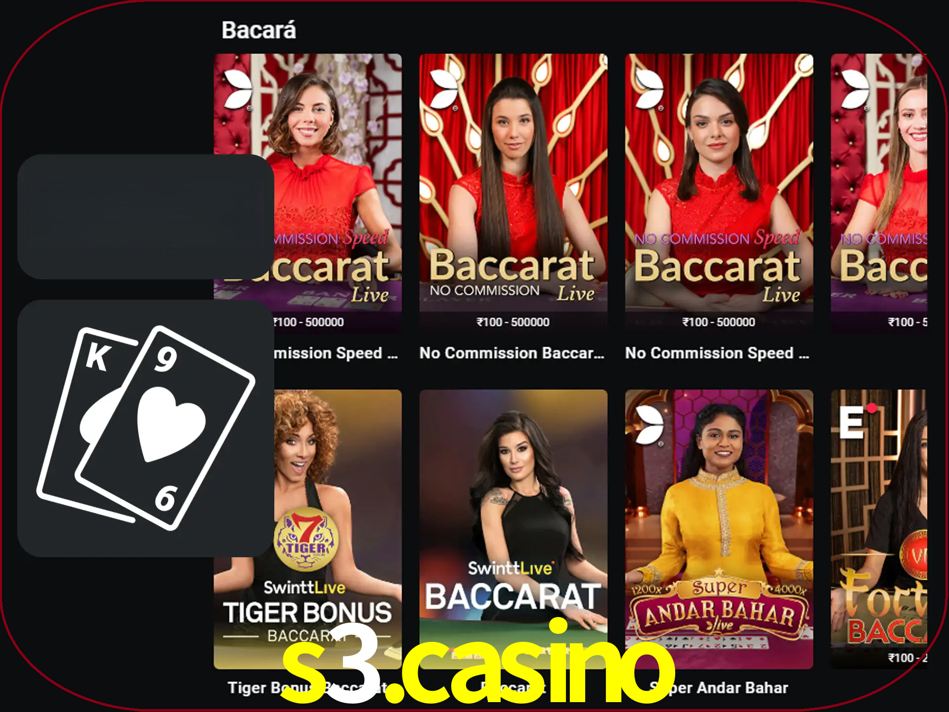 Ganhe muito dinheiro jogando jogos de bacará.