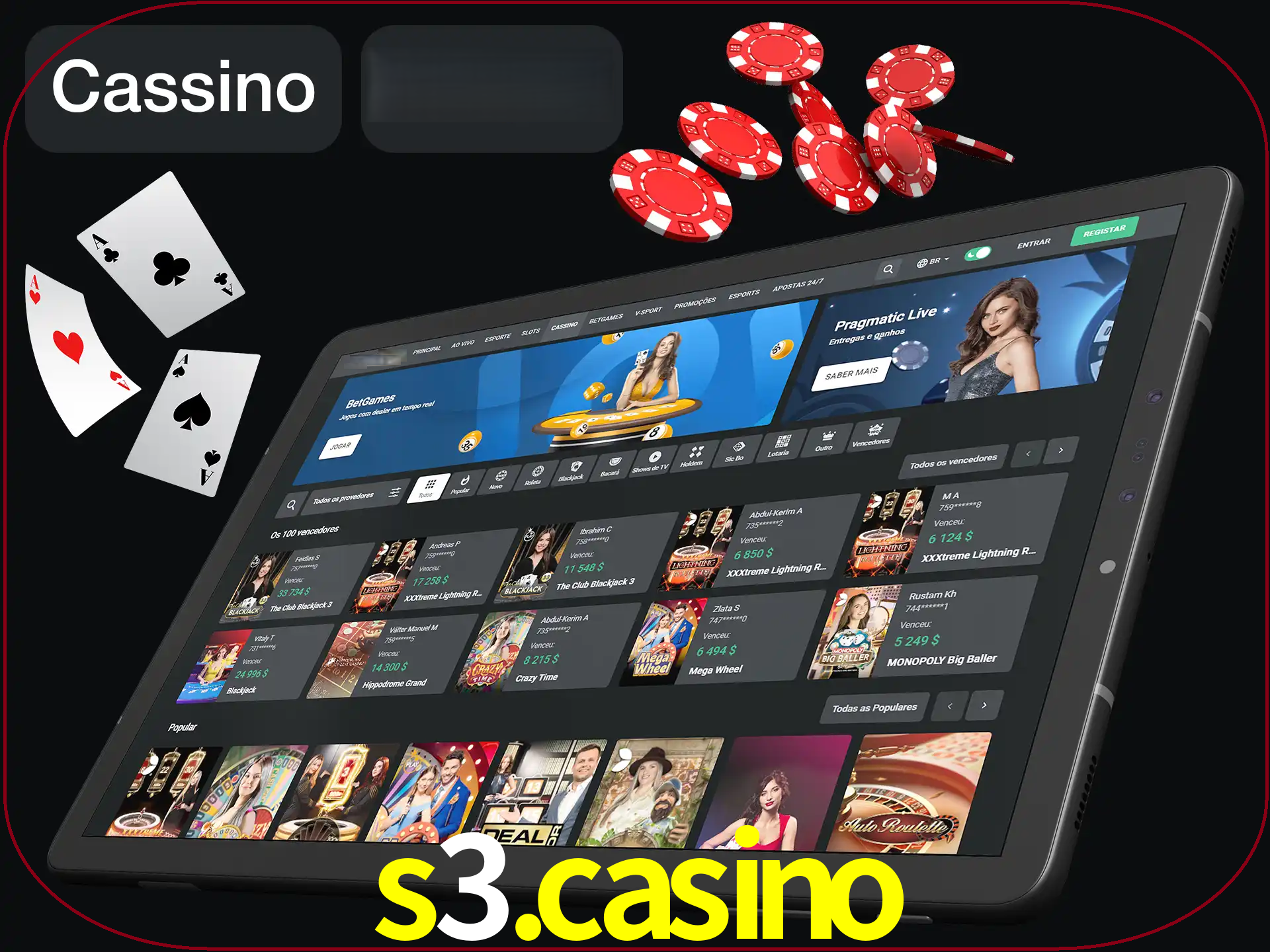 Jogue vários jogos de cassino em nosso cassino.
