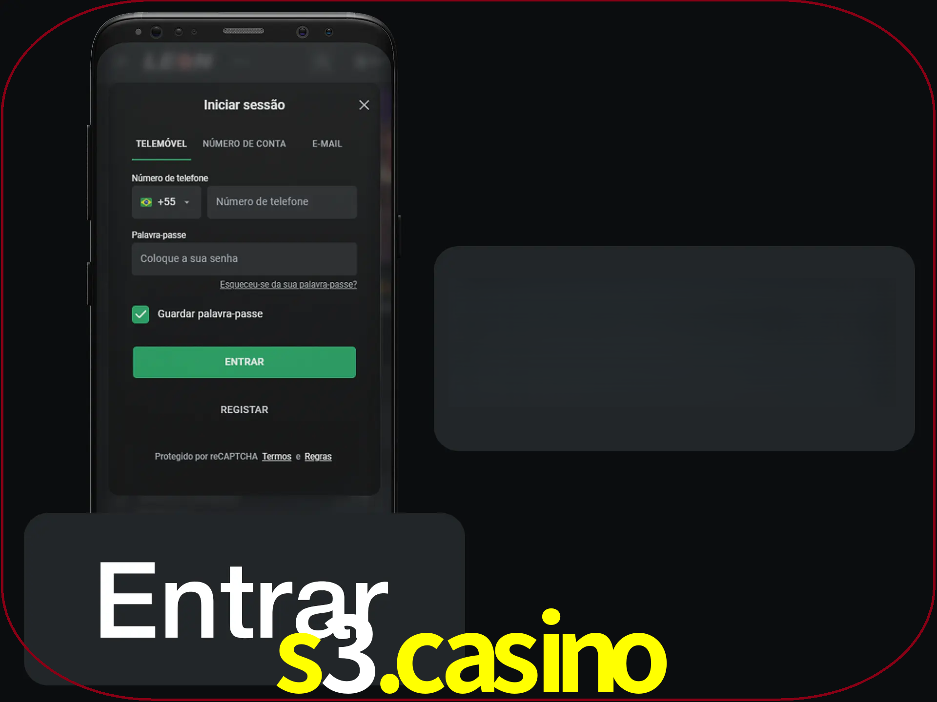 Faça o login para começar a apostar e jogar no cassino.